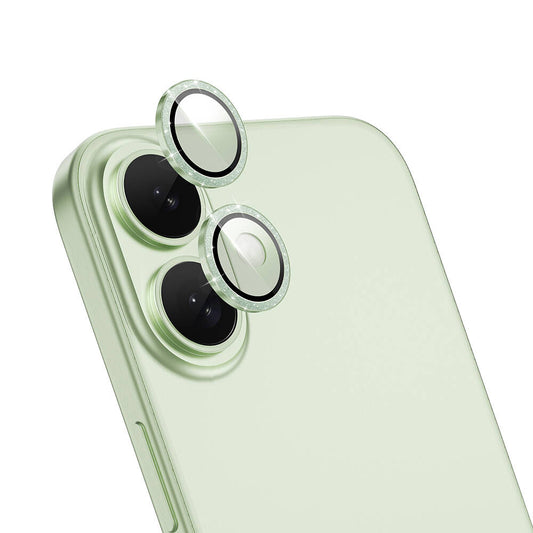 Apple iPhone 16 Plus Wiwu LG-006 Diamond Lens Guard Easy Application Camera Lens Protector Green