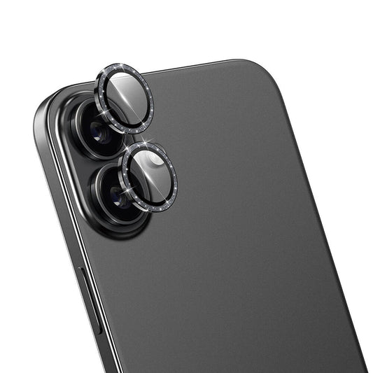 Apple iPhone 16 Plus Wiwu LG-006 Diamond Lens Guard Easy Application Camera Lens Protector Black