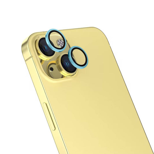 Apple iPhone 16 Plus Zore Safir CL-15 Anti-Fingerprint Anti-Reflective Camera Lens Protector Green