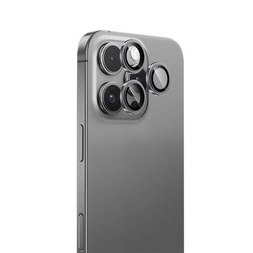 Apple iPhone 16 Pro Benks Parlama Önleyici Glass Warrior Metal Kamera Lens Koruyucu Siyah