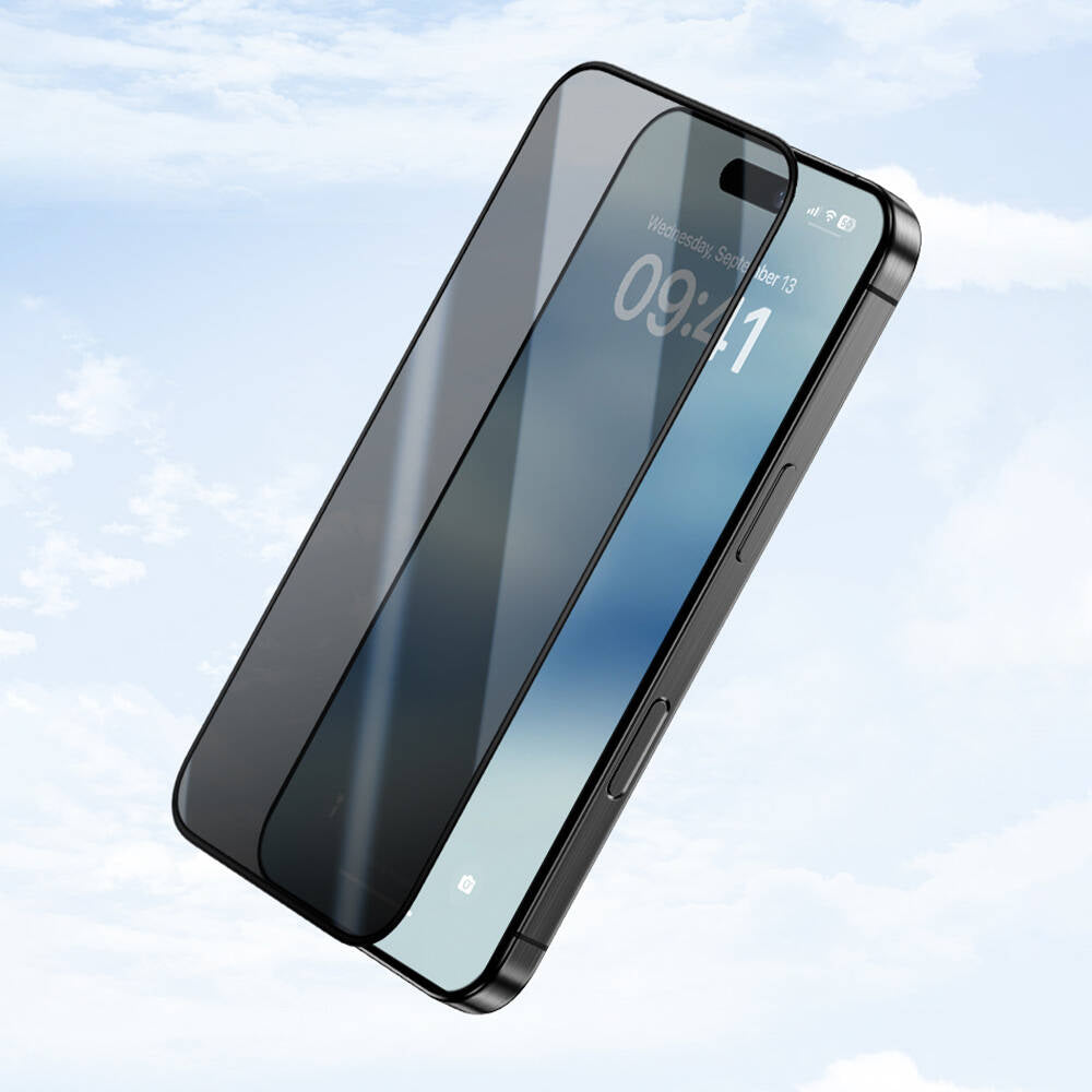Apple iPhone 16 Pro Benks Ultra Shield 0.3mm Privacy Ekran Koruyucu + Kolay Uygulama Aparatlı Siyah