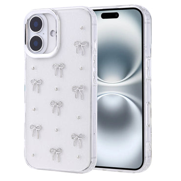 Apple iPhone 16 Pro Case Airbag Design Glitter Transparent Zore Polar Star Cover