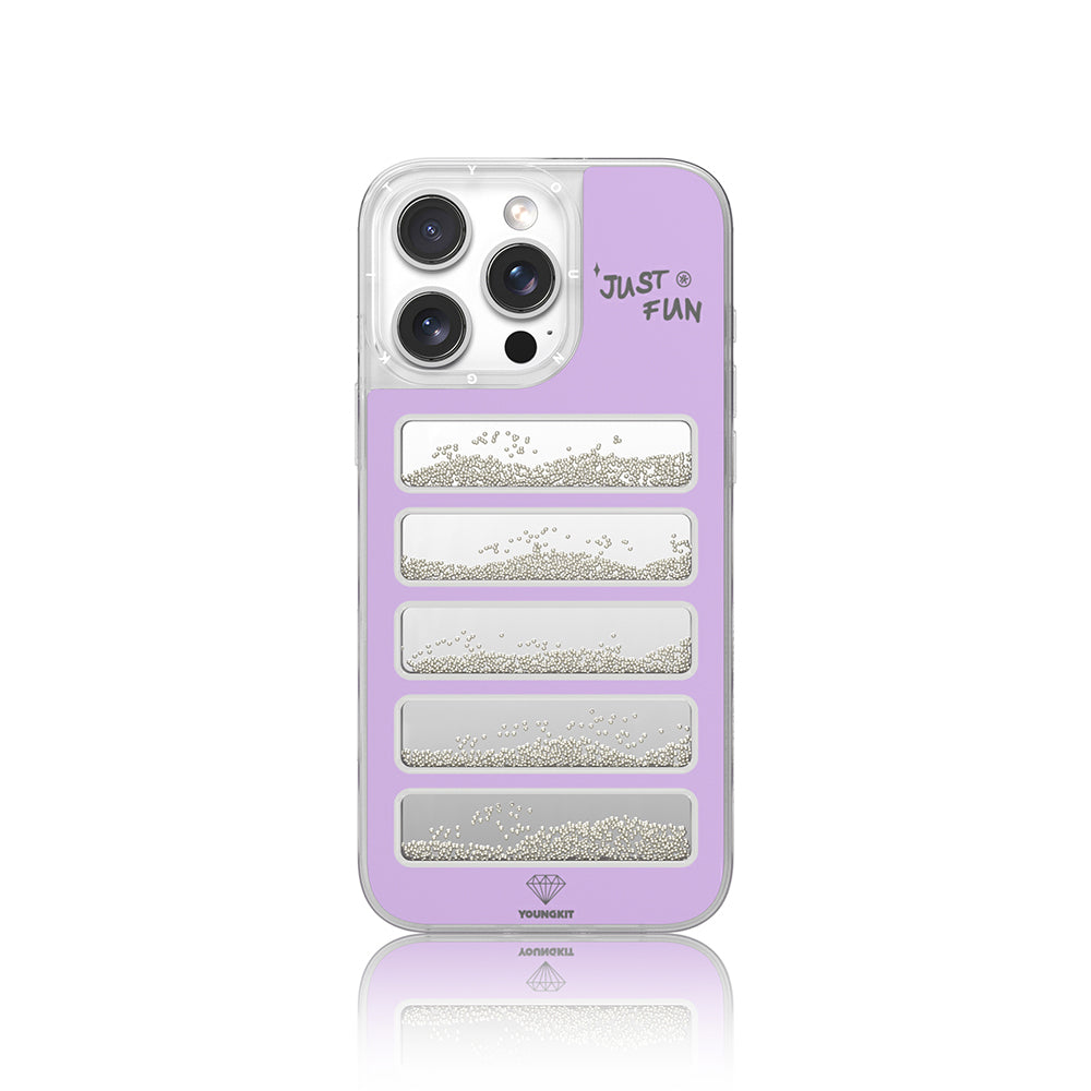 Apple iPhone 16 Pro Case Mirrored and Beaded Design Youngkit Jump Series Cover Light Green