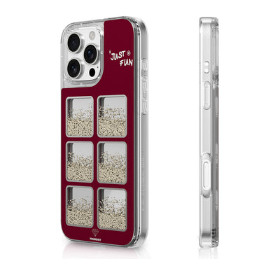 Apple iPhone 16 Pro Kılıf Aynalı ve Boncuklu Tasarım Youngkit Spirit Serisi Kapak Mürdüm