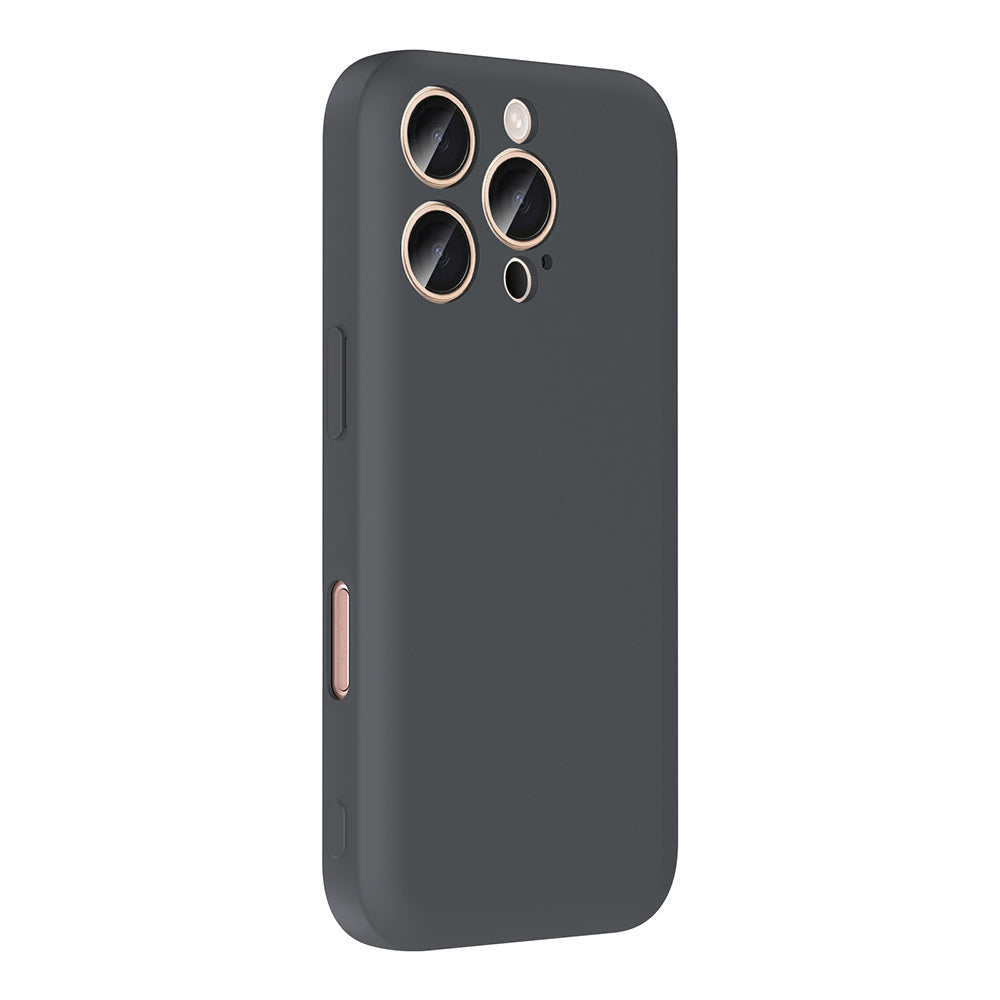 Apple iPhone 16 Pro Case Camera Protection Card Holder Zore Vitra Cover Gray