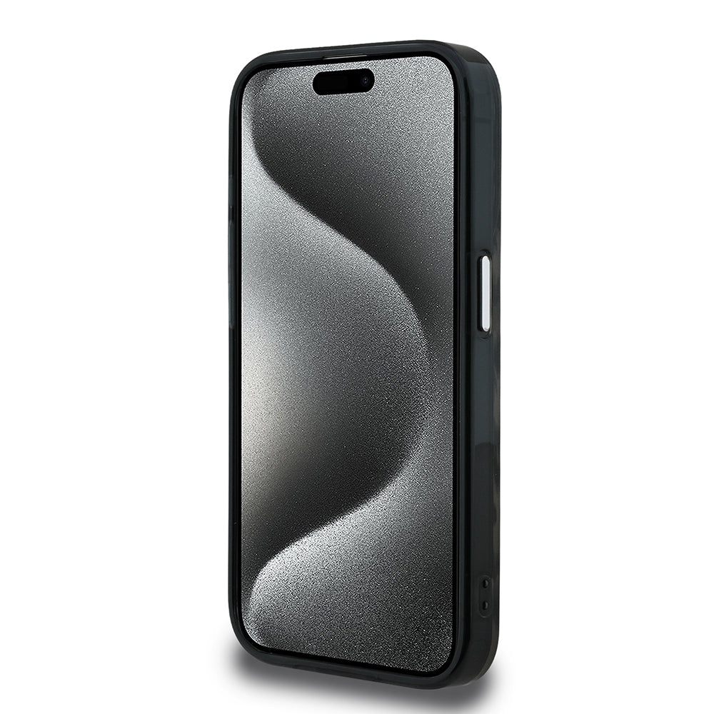 Apple iPhone 16 Pro Case Karl Lagerfeld Original Licensed IML Leopard Print Cover Brown