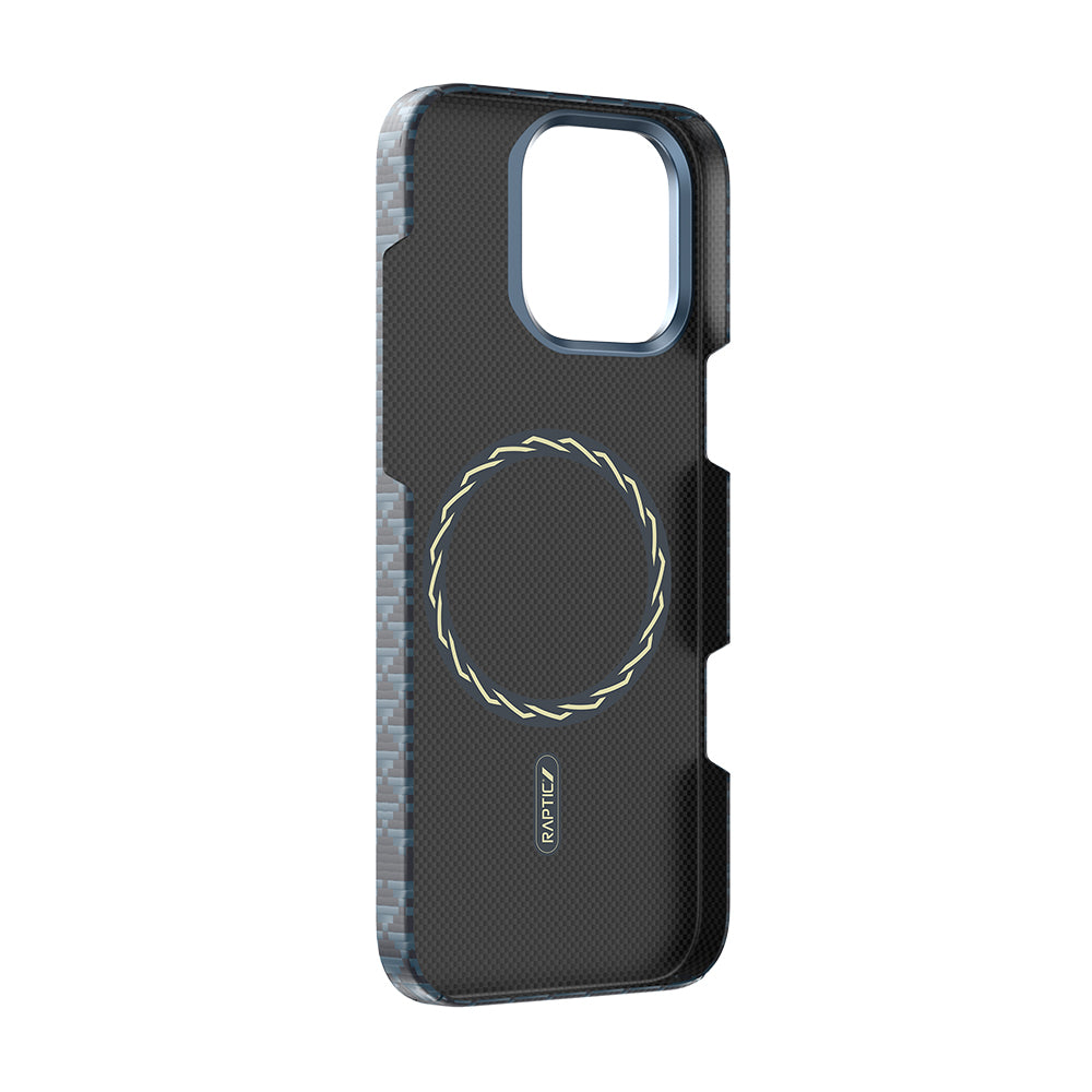 Apple iPhone 16 Pro Kılıf M-safe Şarj Özellikli Raptic Aramid Skin Origin Serisi Kapak Kahverengi