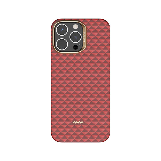 Apple iPhone 16 Pro Case M-safe Charging Feature Raptic Aramid Skin Origin Series Cover Red