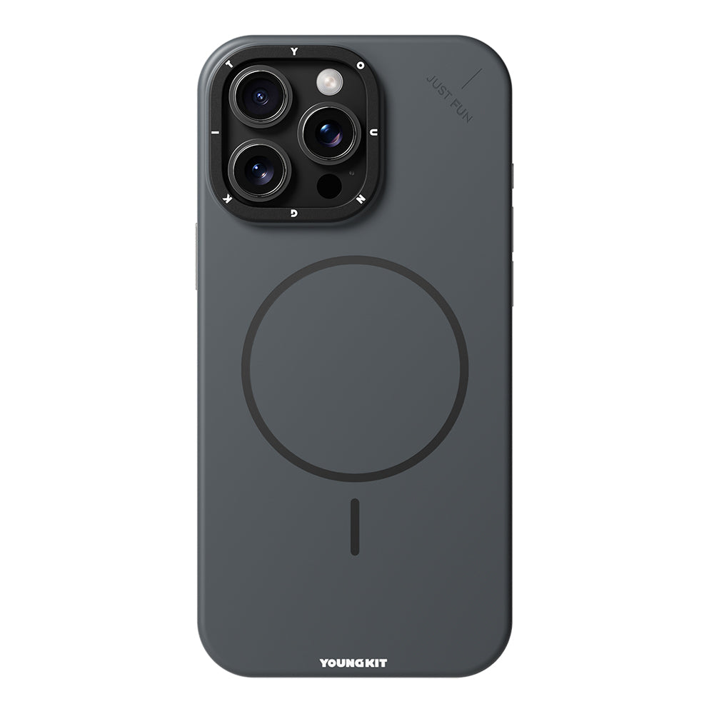 Apple iPhone 16 Pro Case M-safe Charging Feature Youngkit Dynamag Series Cover Gray