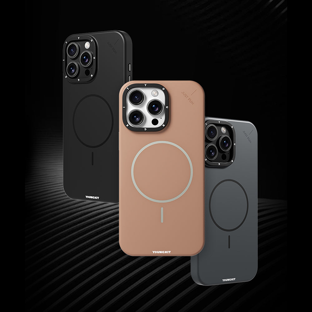 Apple iPhone 16 Pro Case M-safe Charging Feature Youngkit Dynamag Series Cover Gray