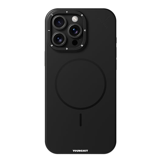 Apple iPhone 16 Pro Kılıf M-safe Şarj Özellikli Youngkit Dynamag Serisi Kapak Siyah