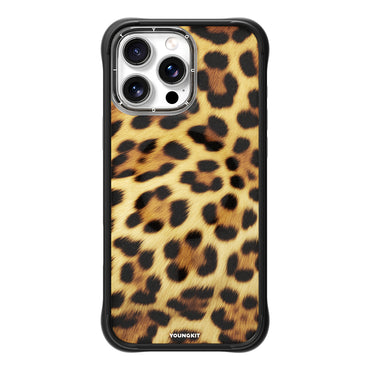 Apple iPhone 16 Pro Case M-safe Charging Feature Youngkit Leopard Series Cover Purple