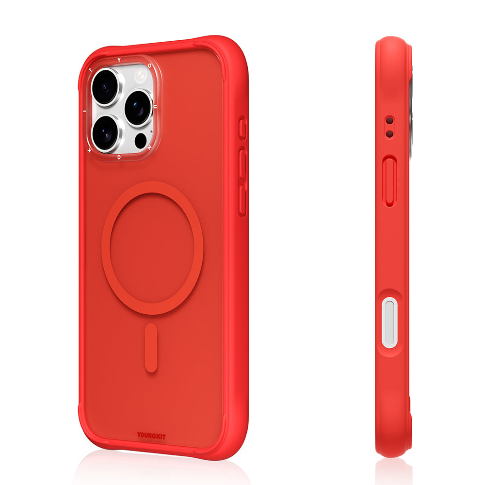 Apple iPhone 16 Pro Kılıf M-safe Şarj Özellikli Youngkit Macaroon Serisi Kapak Yeşil