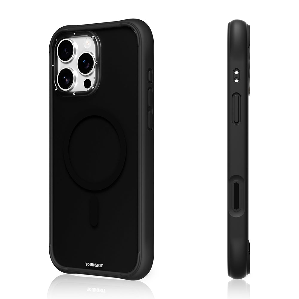 Apple iPhone 16 Pro Kılıf M-safe Şarj Özellikli Youngkit Macaroon Serisi Kapak Kırmızı