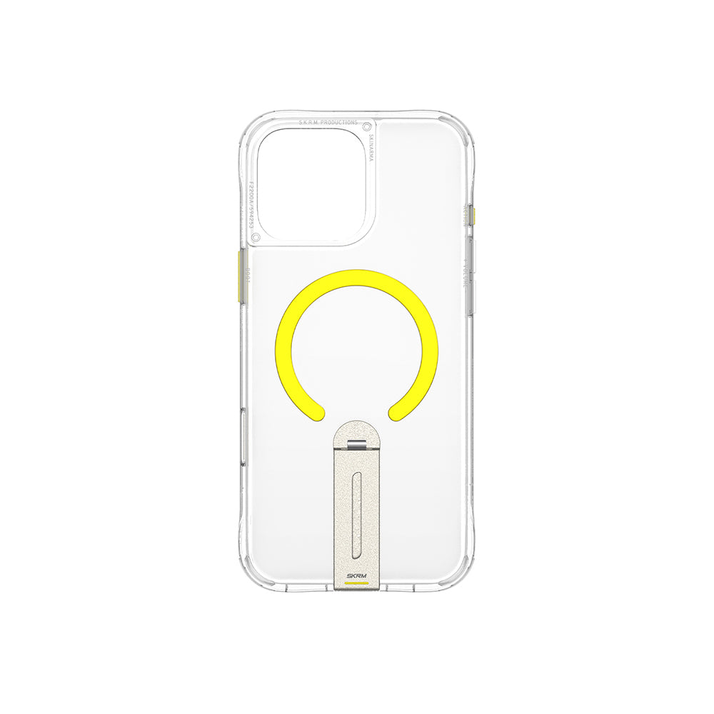 Apple iPhone 16 Pro Case M-safe Charging Feature 360 Degree Rotating Stand Skinarma Helix Cover Transparent