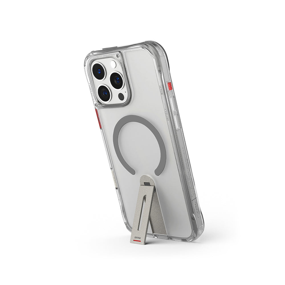 Apple iPhone 16 Pro Case M-safe Charging Feature 360 Degree Rotating Stand Skinarma Helix Cover Titanium