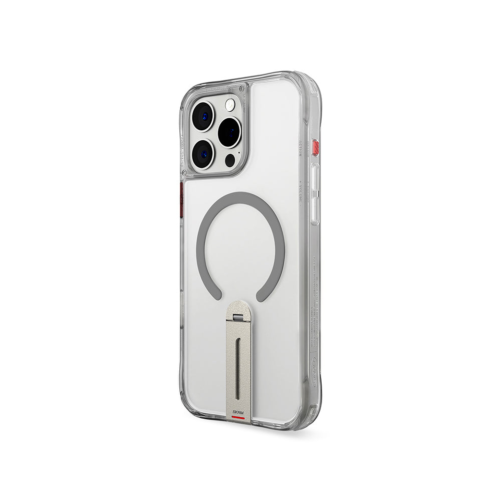 Apple iPhone 16 Pro Case M-safe Charging Feature 360 Degree Rotating Stand Skinarma Helix Cover Transparent