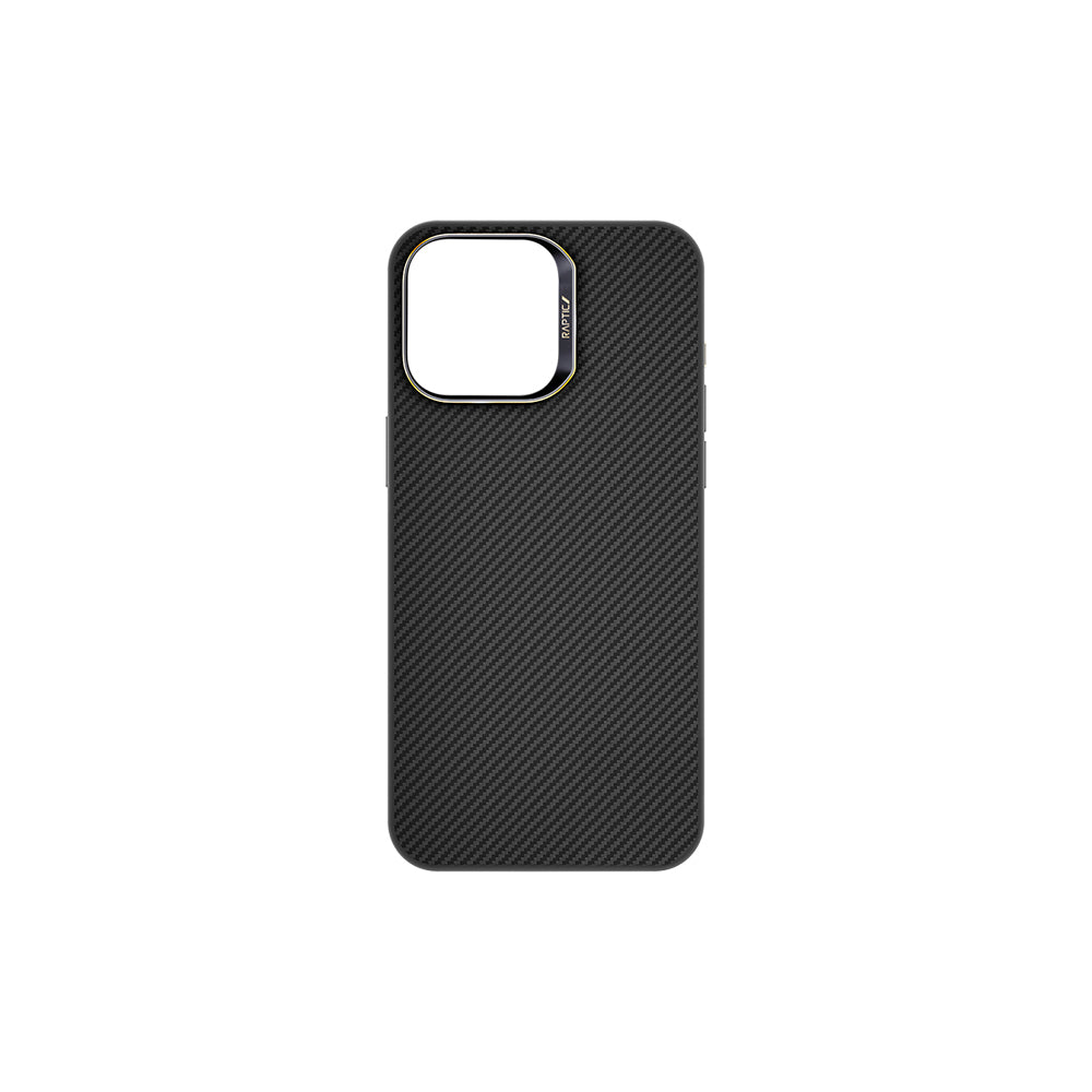 Apple iPhone 16 Pro Case with M-Safe Charging Feature, 600D Metal Camera Frame, Raptic Aramid Fiber Series Cover, Black