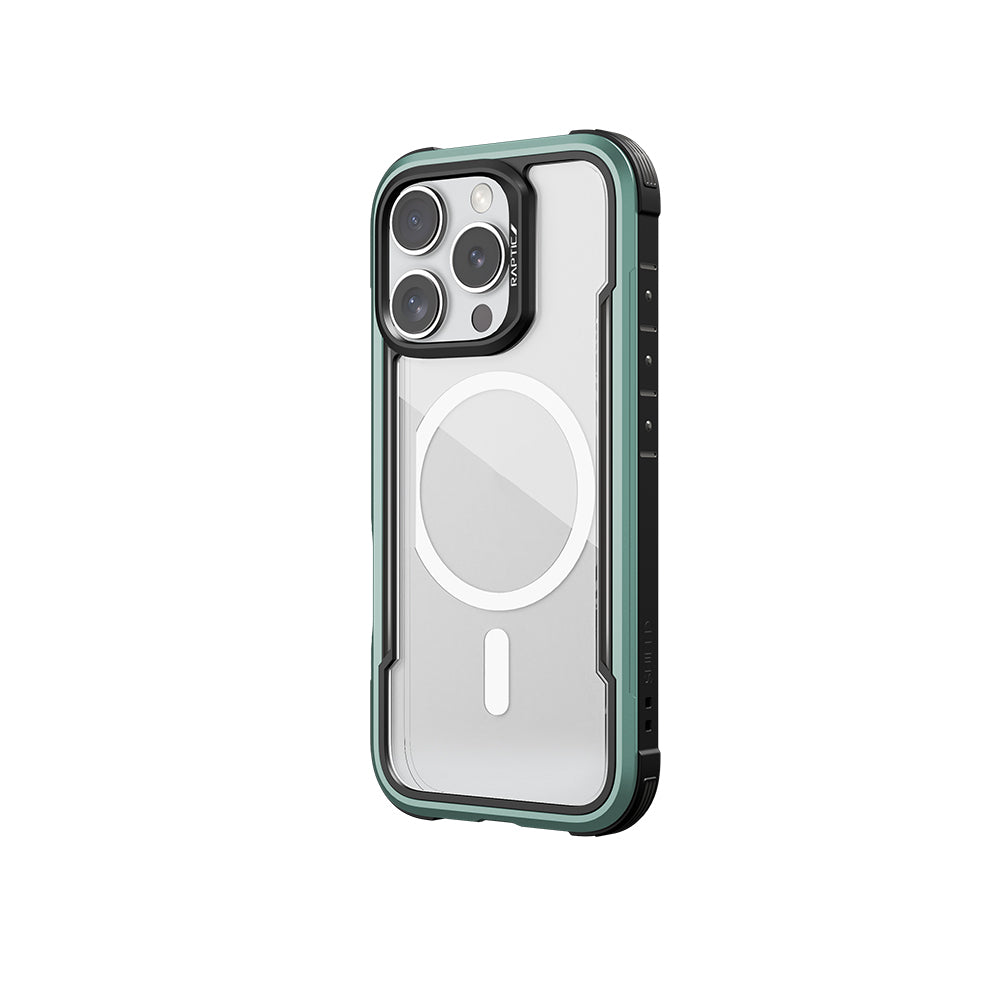 Apple iPhone 16 Pro Case M-safe Charging Feature Airbag Raptic Shield Series Transparent Back Cover Colorful