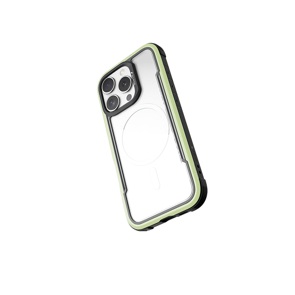 Apple iPhone 16 Pro Case M-safe Charging Feature Airbag Raptic Shield Series Transparent Back Cover Red