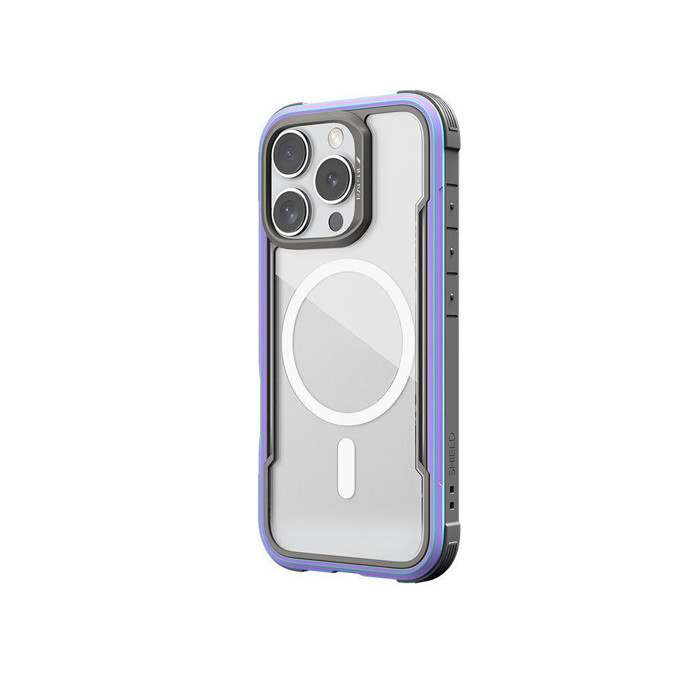 Apple iPhone 16 Pro Case M-safe Charging Feature Airbag Raptic Shield Series Transparent Back Cover Black