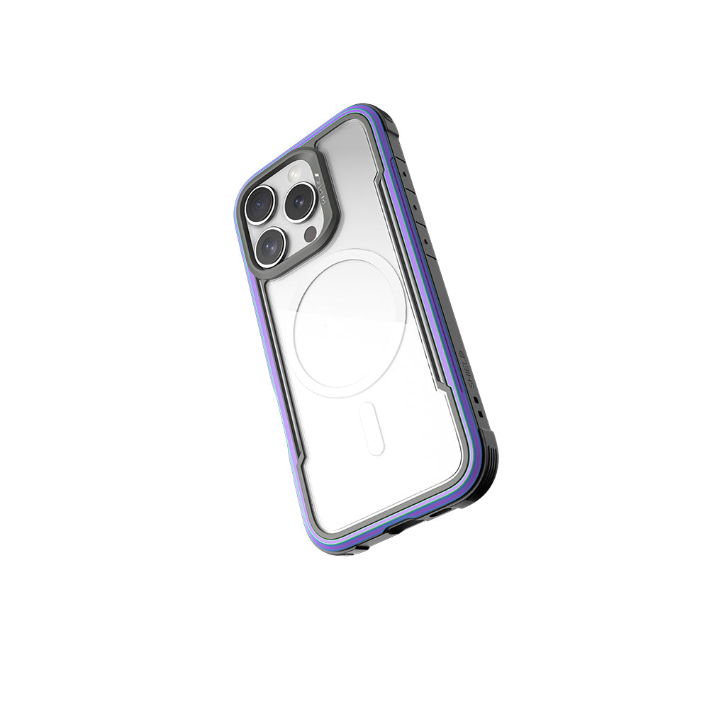 Apple iPhone 16 Pro Case M-safe Charging Feature Airbag Raptic Shield Series Transparent Back Cover Red