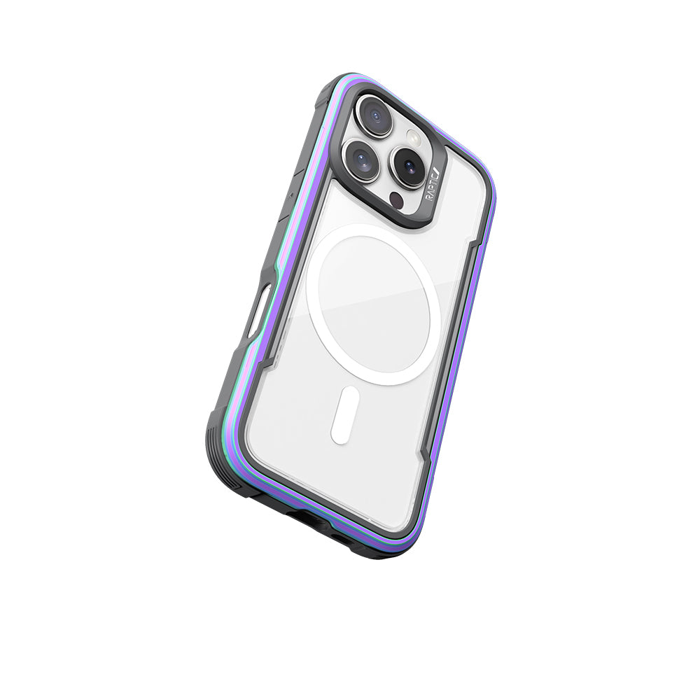 Apple iPhone 16 Pro Case M-safe Charging Feature Airbag Raptic Shield Series Transparent Back Cover Colorful