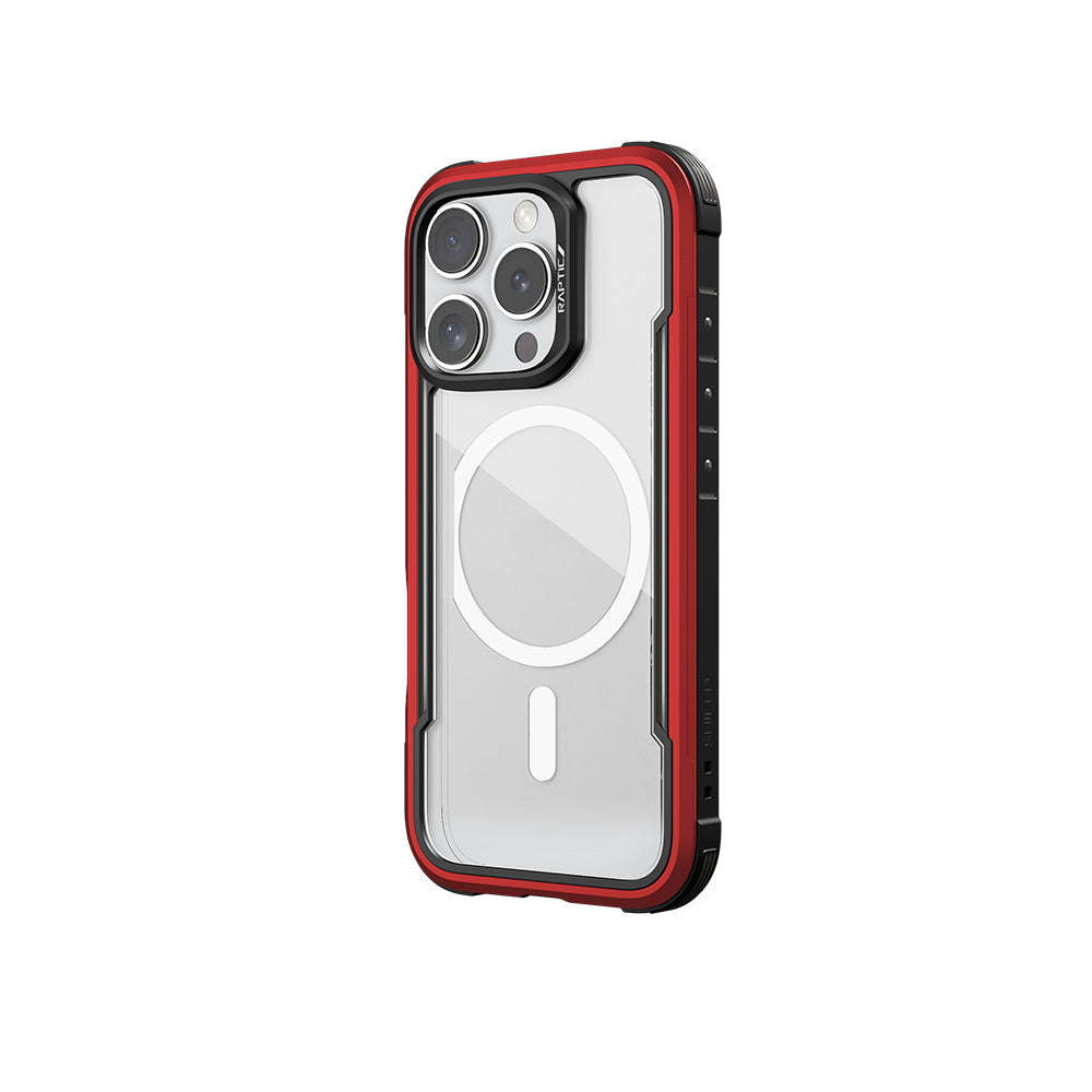 Apple iPhone 16 Pro Case M-safe Charging Feature Airbag Raptic Shield Series Transparent Back Cover Colorful