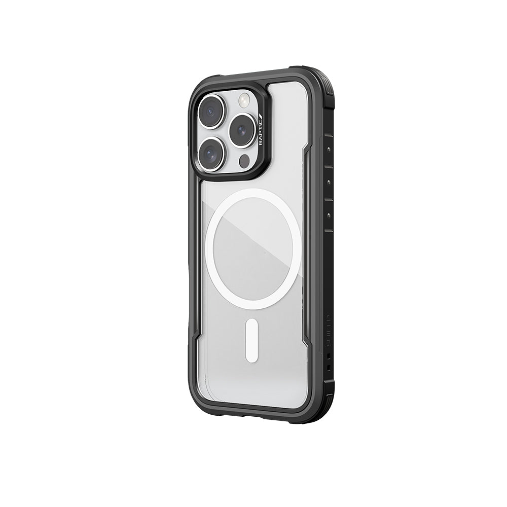 Apple iPhone 16 Pro Case M-Safe Charging Feature Airbag Raptic Shield Series Transparent Back Cover Green
