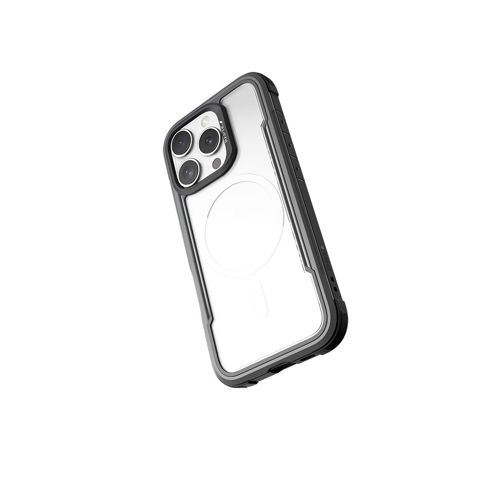 Apple iPhone 16 Pro Case M-safe Charging Feature Airbag Raptic Shield Series Transparent Back Cover Brown