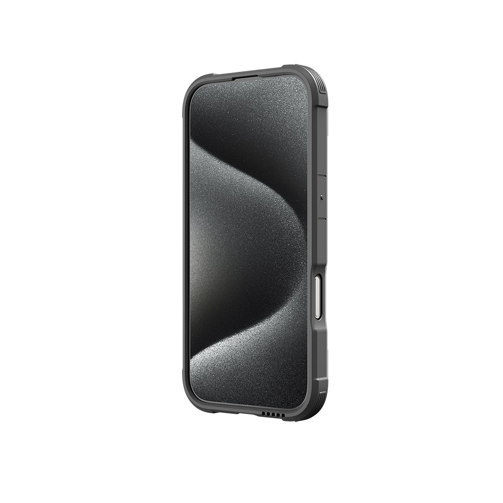 Apple iPhone 16 Pro Case M-safe Charging Feature Airbag Raptic Shield Series Transparent Back Cover Brown
