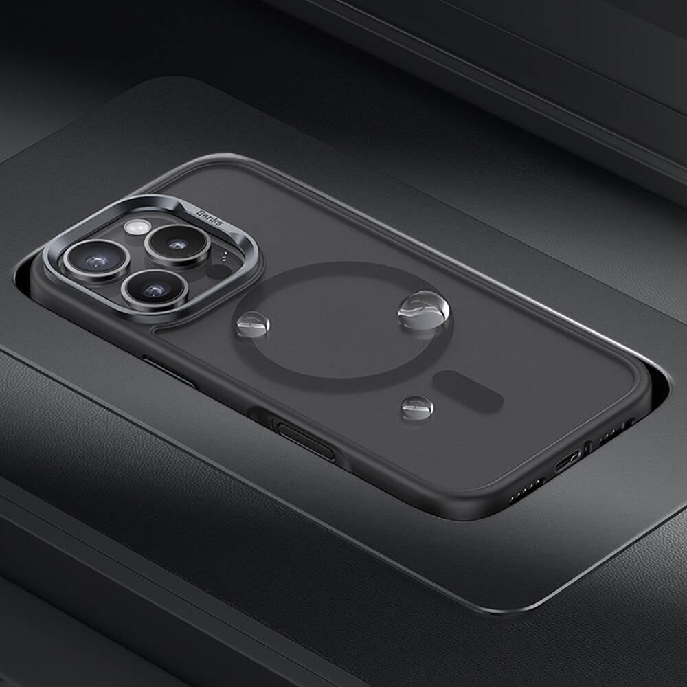Apple iPhone 16 Pro Kılıf M-safe Şarj Özellikli Benks Mist Protective Kapak Gri