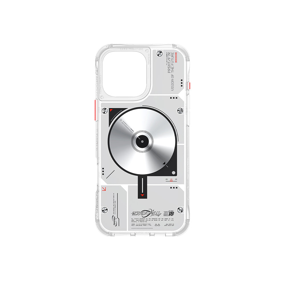 Apple iPhone 16 Pro Kılıf M-safe Şarj Özellikli Disk Desenli Airbag Tasarımlı Skinarma Nova Kapak Gold
