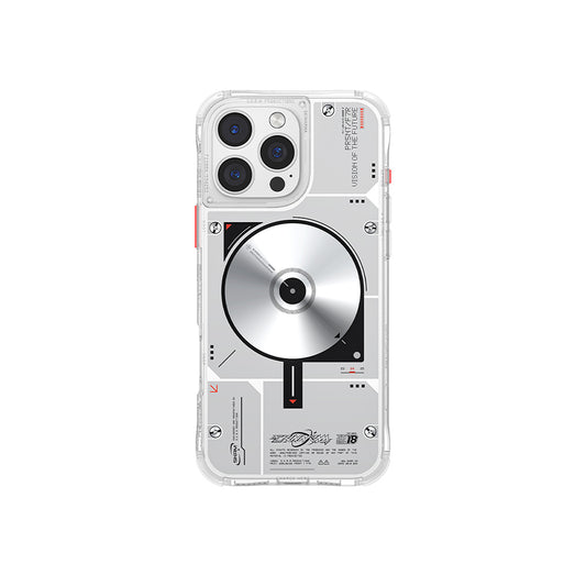 Apple iPhone 16 Pro Kılıf M-safe Şarj Özellikli Disk Desenli Airbag Tasarımlı Skinarma Nova Kapak Şeffaf