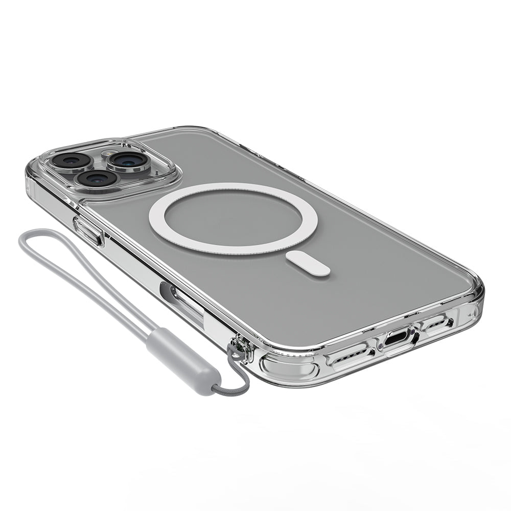 Apple iPhone 16 Pro Case M-safe Charging Feature Raptic Crystal M-safe Series Transparent Cover Transparent