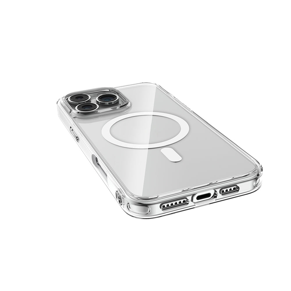 Apple iPhone 16 Pro Case M-safe Charging Feature Raptic Crystal M-safe Series Transparent Cover Transparent