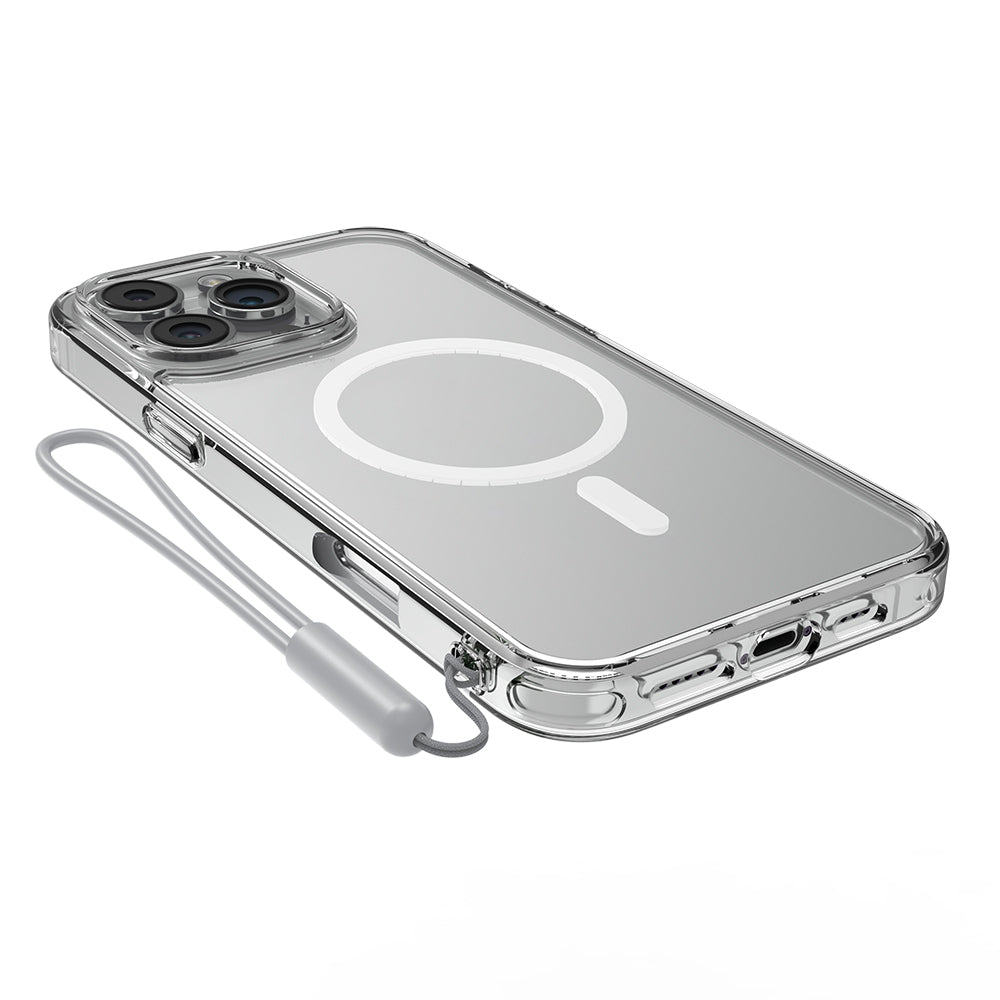 Apple iPhone 16 Pro Case M-safe Charging Feature Raptic Crystal M-safe Series Transparent Cover Transparent