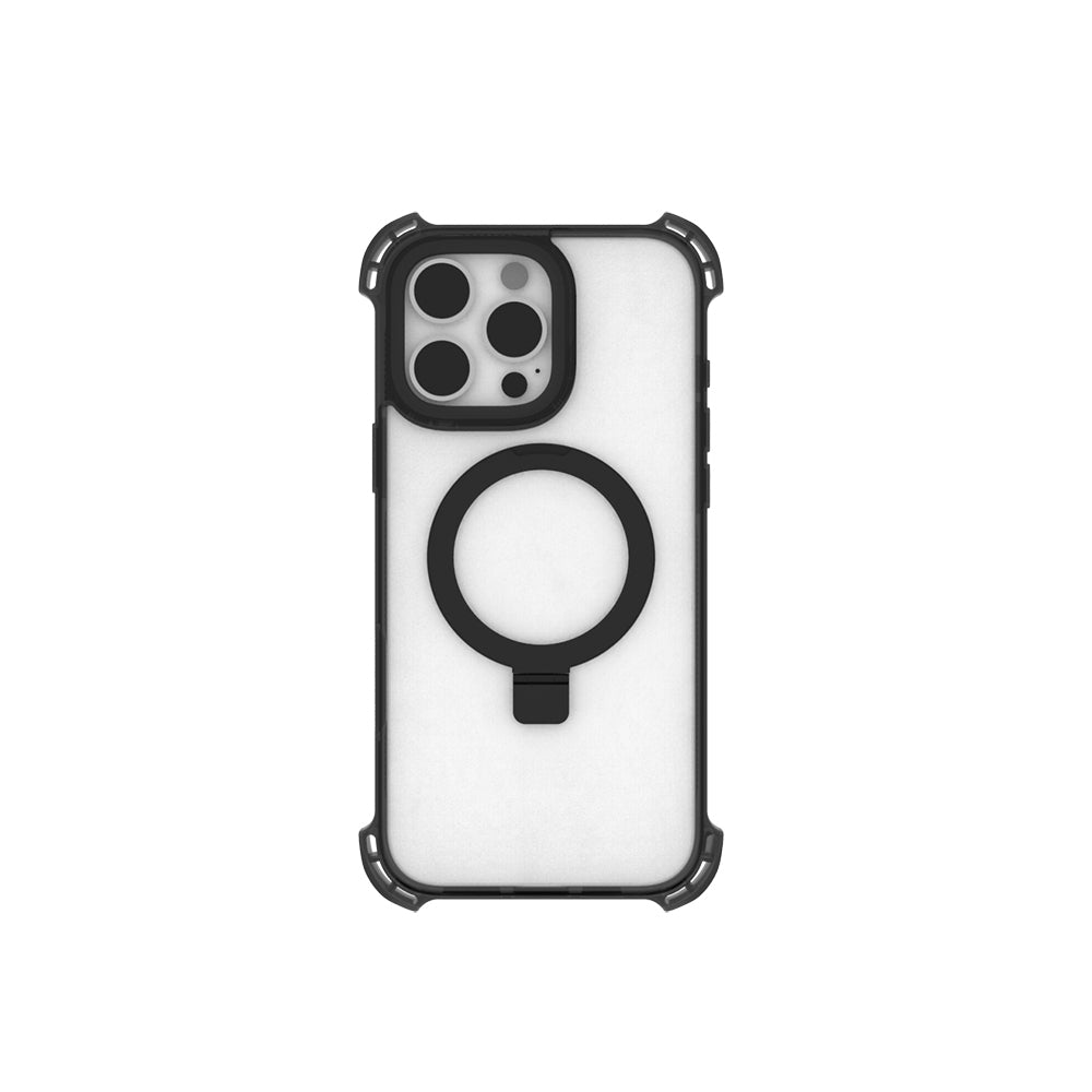 Apple iPhone 16 Pro Case M-safe Charging Feature Raptic Dual Series Transparent Stand Cover Transparent