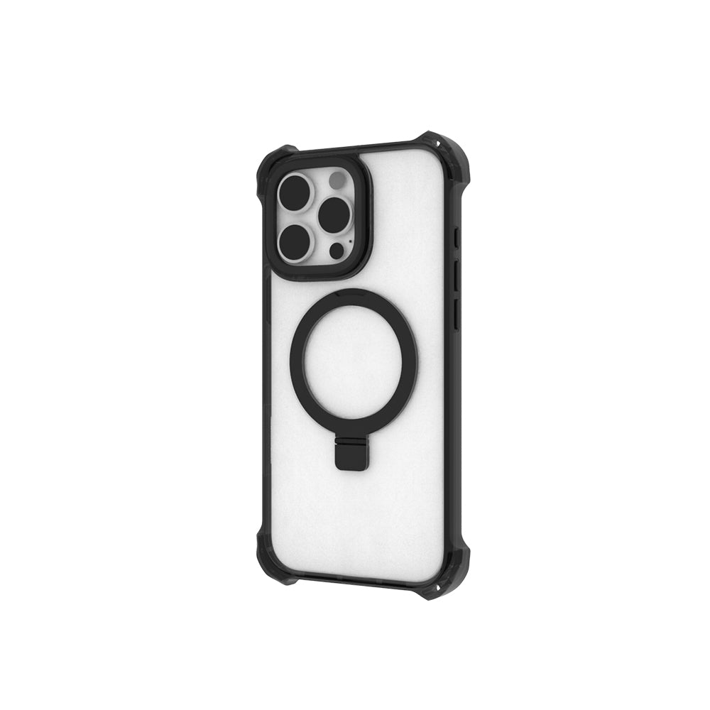 Apple iPhone 16 Pro Case M-safe Charging Feature Raptic Dual Series Transparent Stand Cover Transparent