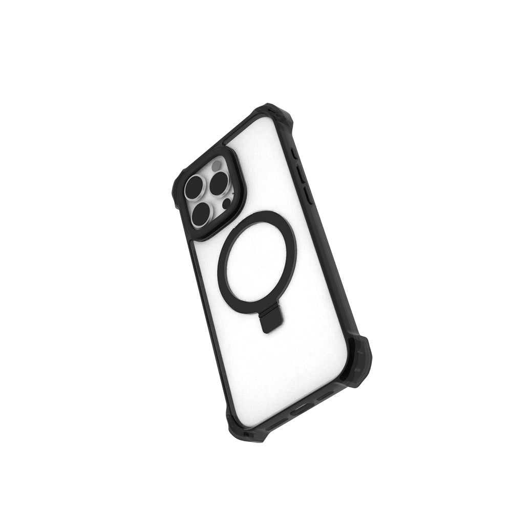 Apple iPhone 16 Pro Case M-safe Charging Feature Raptic Dual Series Transparent Stand Cover Transparent