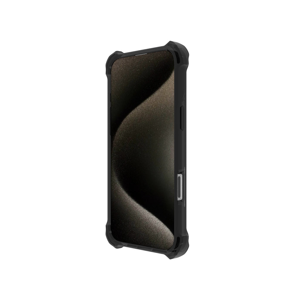 Apple iPhone 16 Pro Kılıf M-safe Şarj Özellikli Raptic Dual Serisi Şeffaf Standlı Kapak Siyah