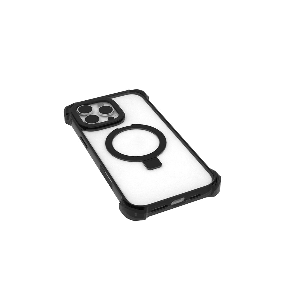 Apple iPhone 16 Pro Case M-safe Charging Feature Raptic Dual Series Transparent Stand Cover Transparent