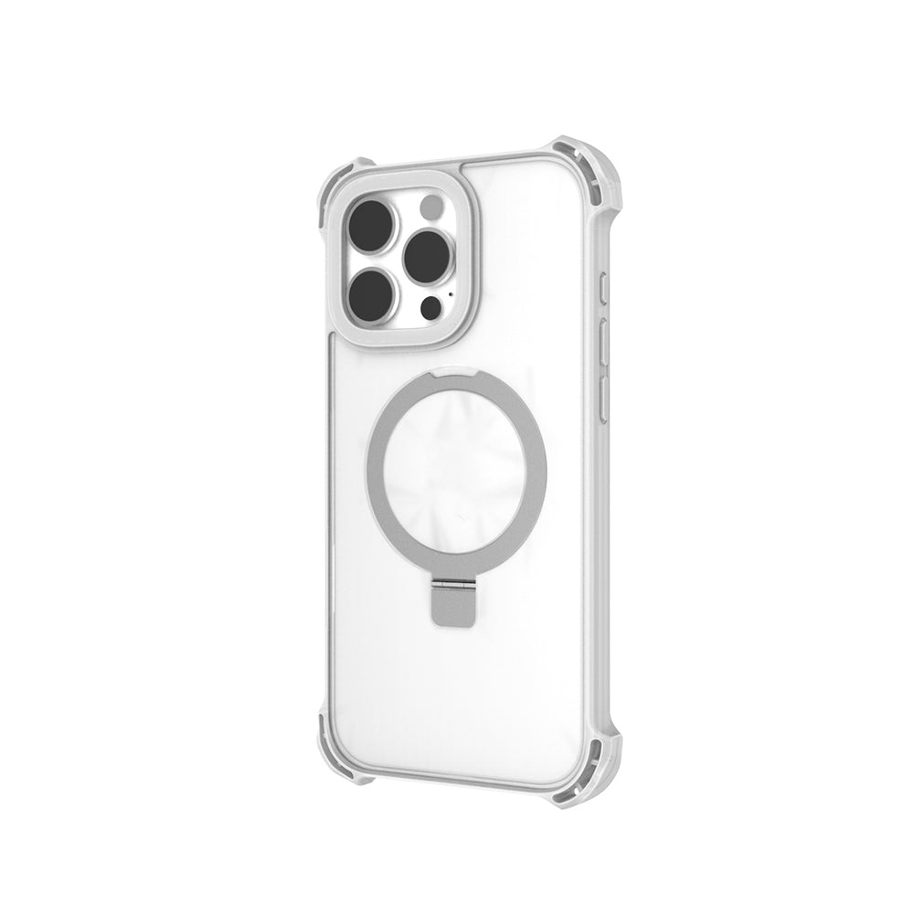 Apple iPhone 16 Pro Case M-safe Charging Feature Raptic Dual Series Transparent Stand Cover Black