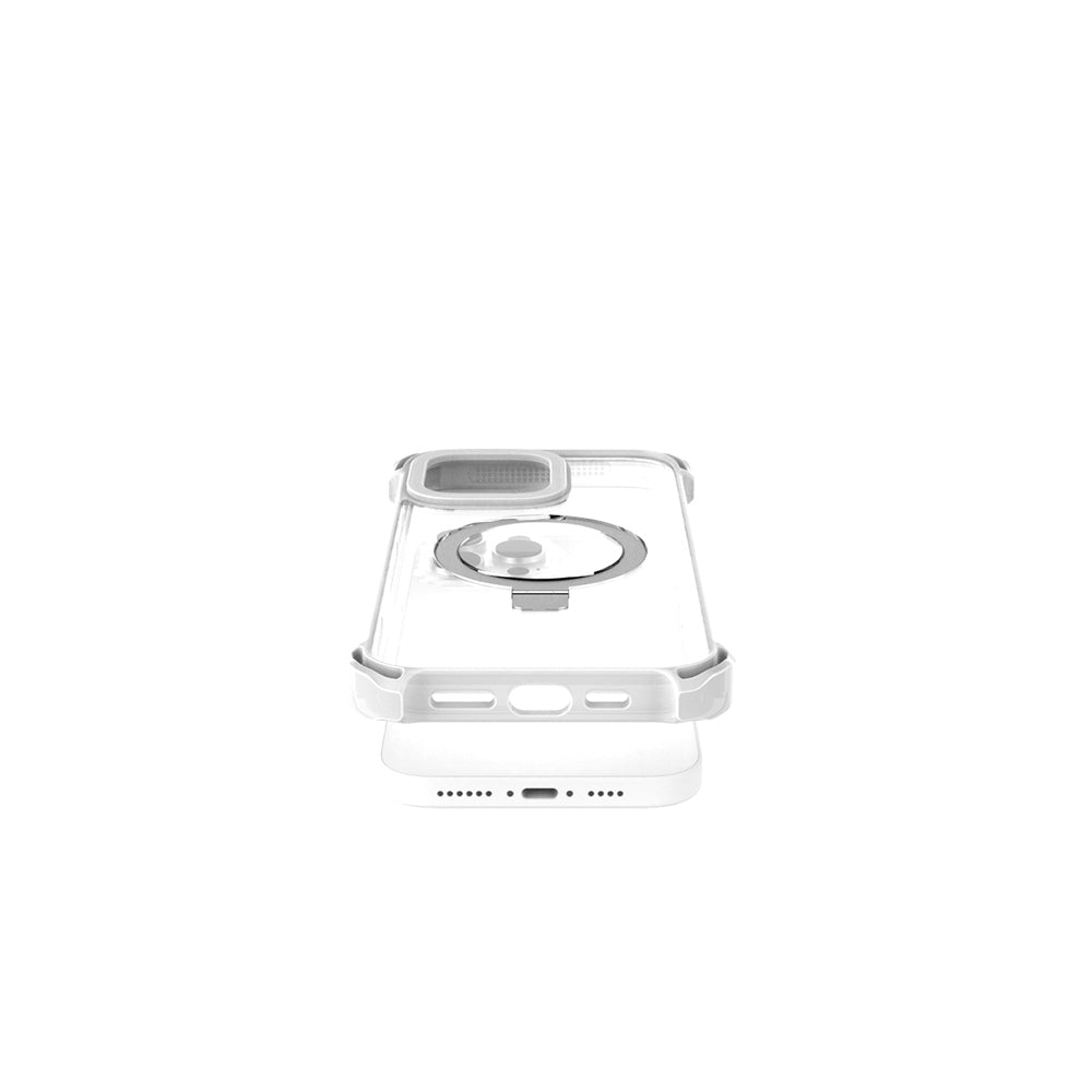 Apple iPhone 16 Pro Case M-safe Charging Feature Raptic Dual Series Transparent Stand Cover Transparent