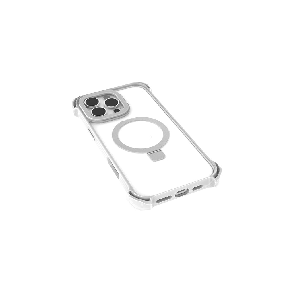 Apple iPhone 16 Pro Case M-safe Charging Feature Raptic Dual Series Transparent Stand Cover Transparent