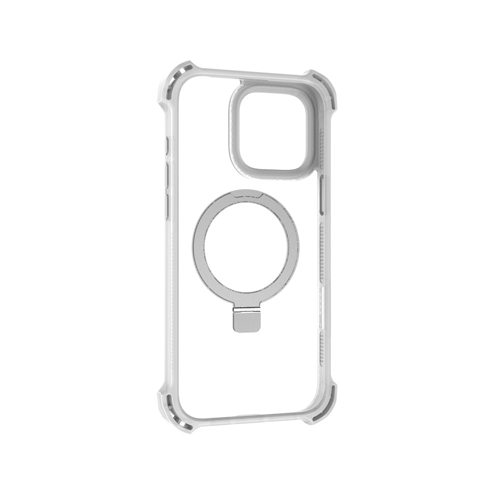 Apple iPhone 16 Pro Case M-safe Charging Feature Raptic Dual Series Transparent Stand Cover Transparent