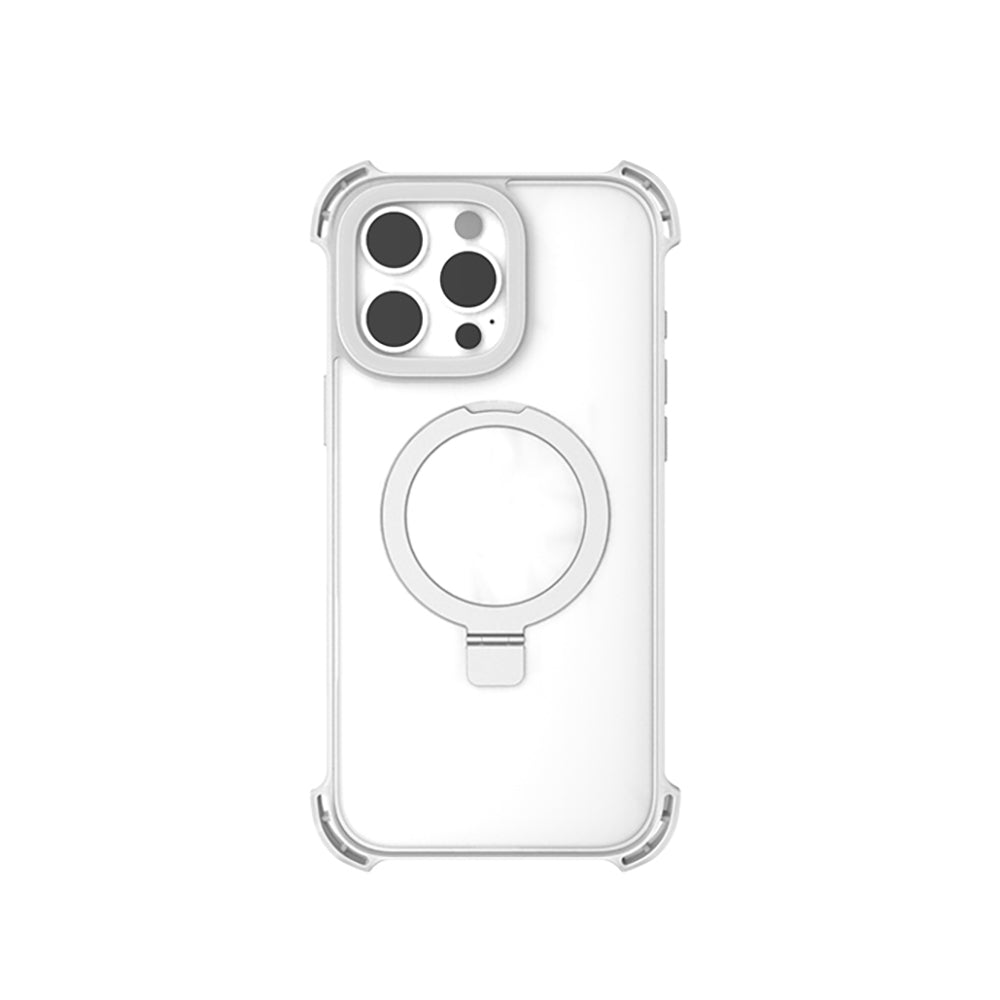 Apple iPhone 16 Pro Case M-safe Charging Feature Raptic Dual Series Transparent Stand Cover Transparent