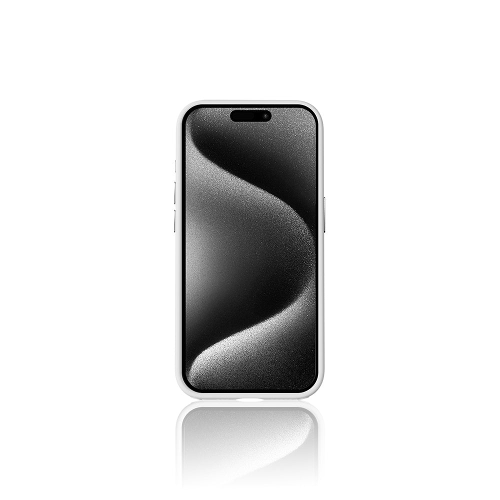 Apple iPhone 16 Pro Case M-safe Charging Feature Faux Leather Design Patterned Pynana Print Series Cover White