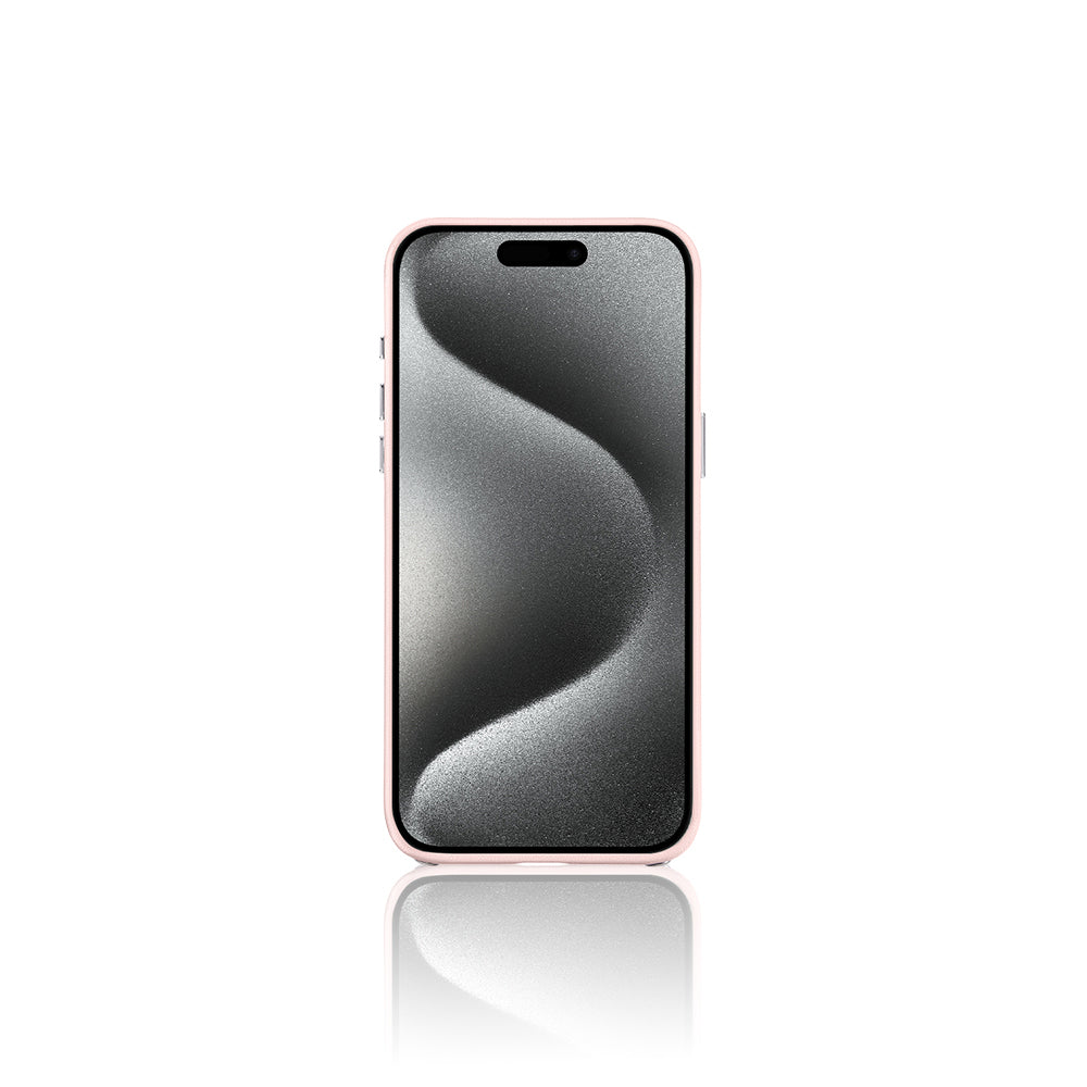 Apple iPhone 16 Pro Case with M-safe Charging Feature, Faux Leather Design, Pynana Starry Series Cover, Pink