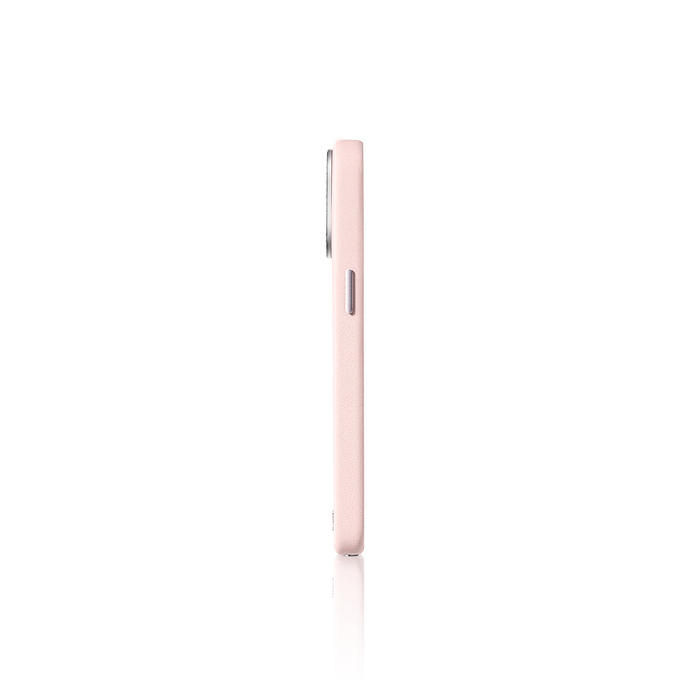 Apple iPhone 16 Pro Case with M-safe Charging Feature, Faux Leather Design, Pynana Starry Series Cover, Pink